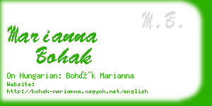 marianna bohak business card